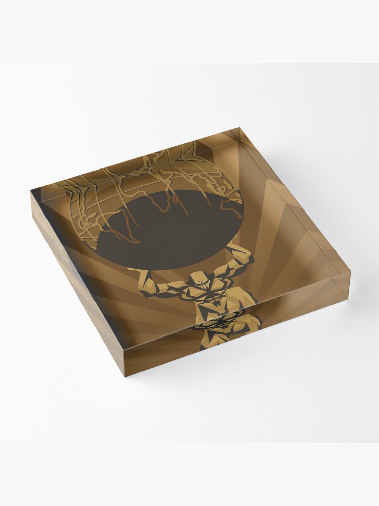 Alternate view of titan greek mythology atlas holding the globe shrugged Acrylic Block