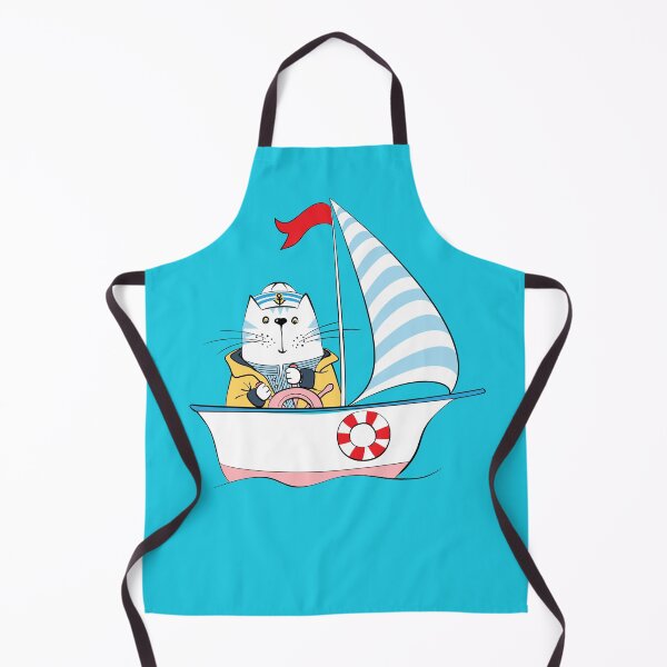 Item preview, Sailboat Sailor Cat designed and sold by vibesofcolor.