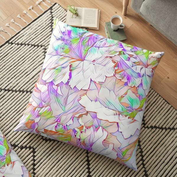 Bright Spring Foliage Floor Pillow