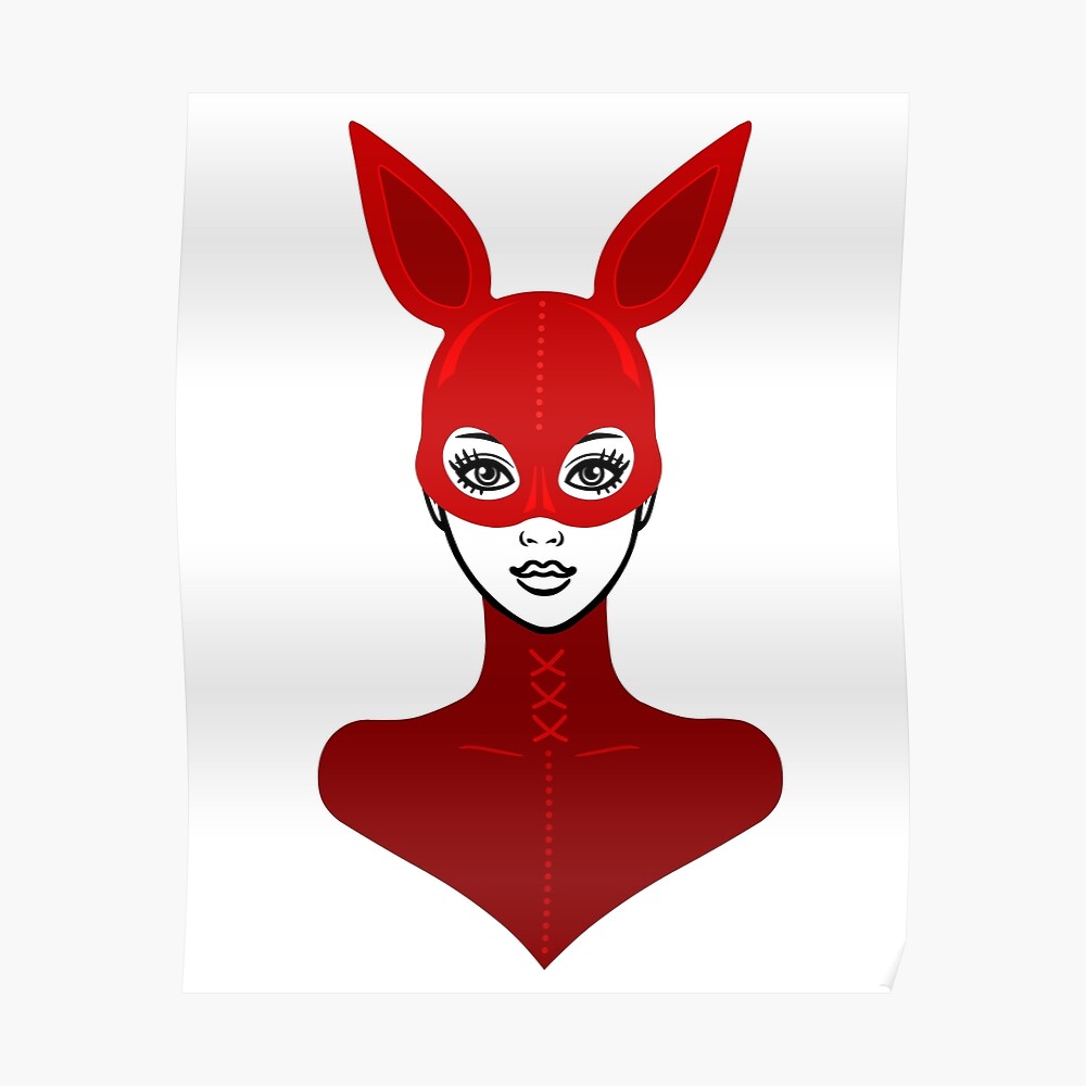 red rabbit mask