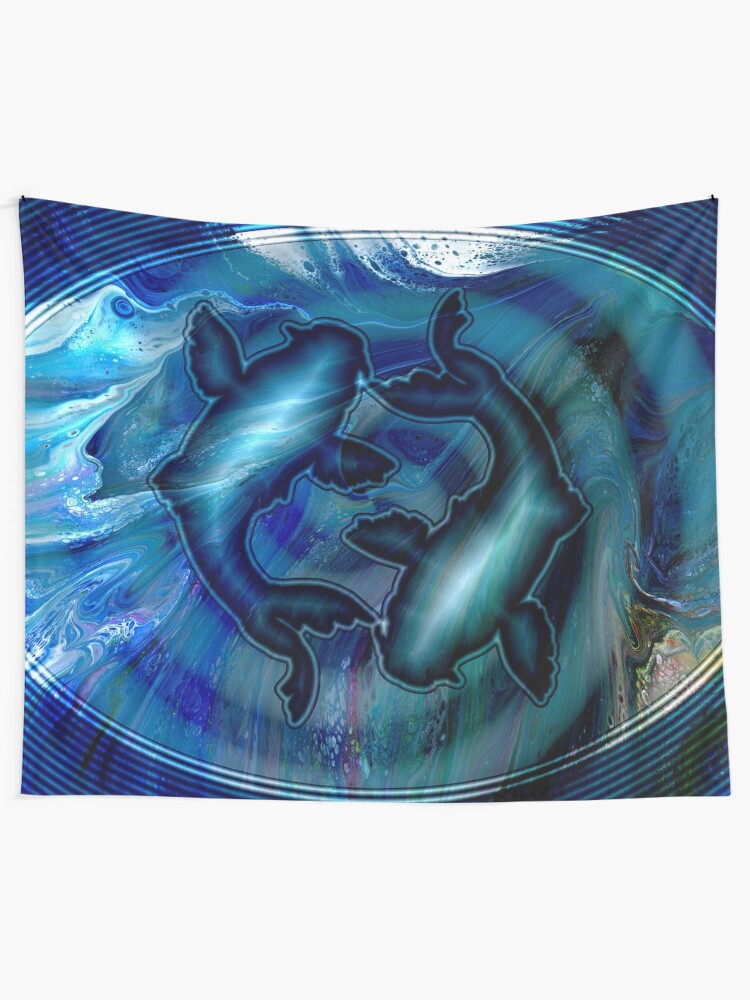 Alternate view of Fishes Circling Tapestry