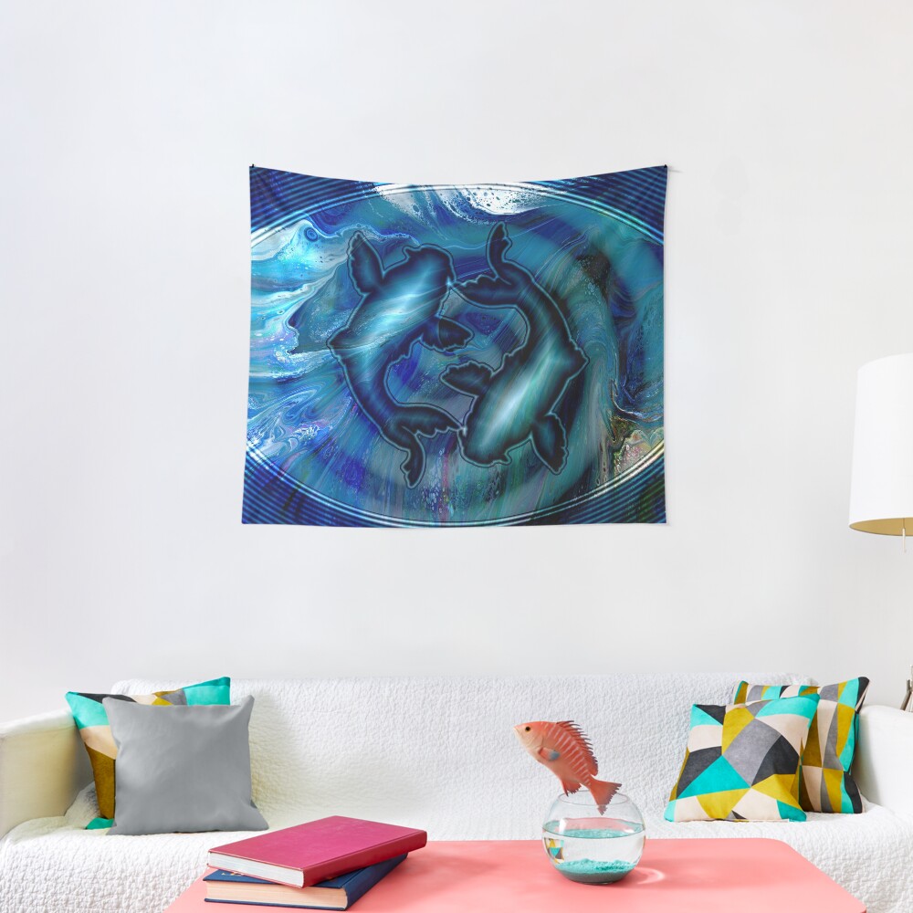 Fishes Circling Tapestry