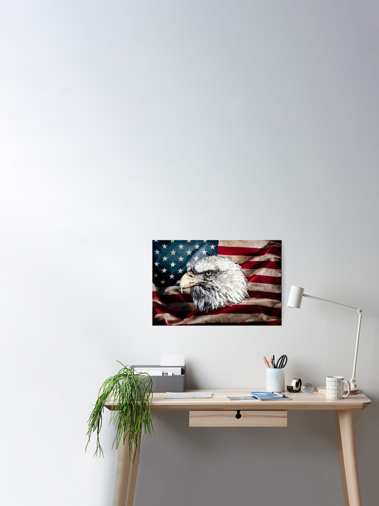 American Flag Eagle Flag USA flag Poster for Sale by michisway