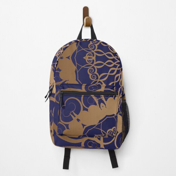 Item preview, Gradient Gold Lace Mandala Pattern on Dark Blue Royal Looking designed and sold by TopplundDesigns.