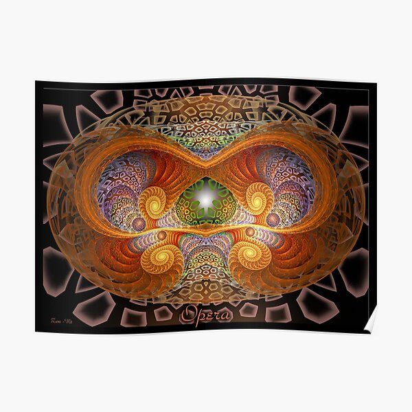 Opera Under the Ocean Fractal Art Poster