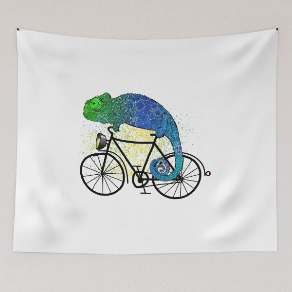 Item preview, Chameleon with a bike designed and sold by AK1Shirts.