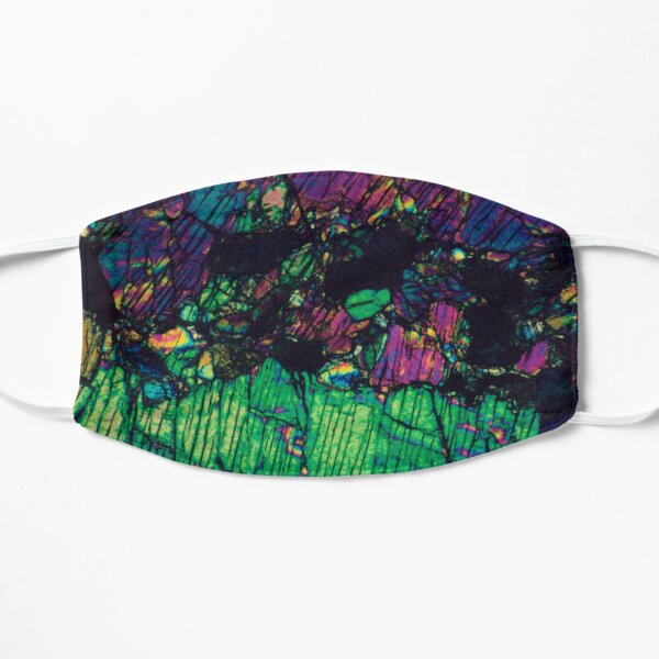 Pyroxene Crystals - Geological Thin Section Photography Flat Mask