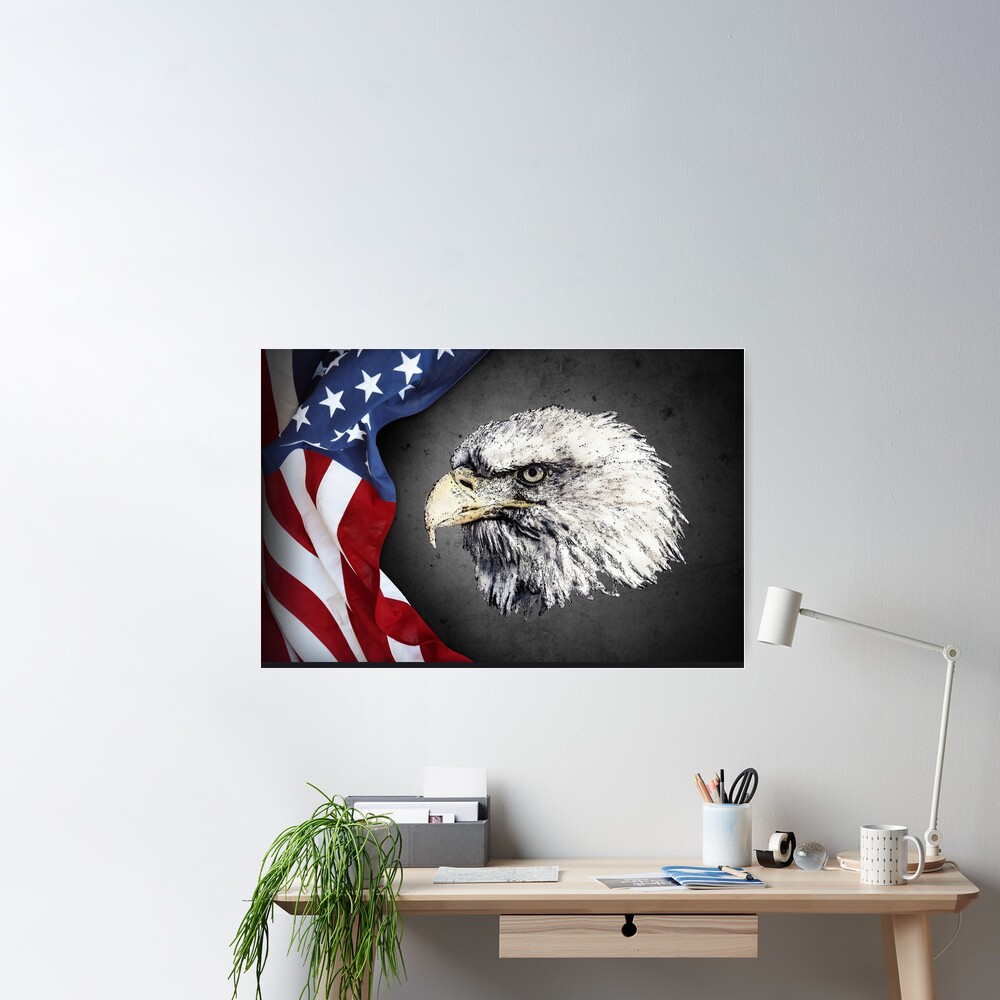 American Flag Eagle Flag USA flag Poster for Sale by michisway