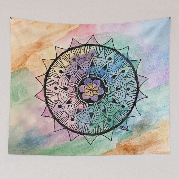 Item preview, Original Watercolor Mandala designed and sold by TheDoodleNurse.