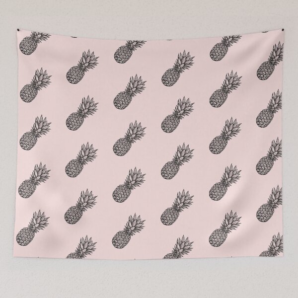 Item preview, Simple Pink and Black Pineapple designed and sold by hearthearts.