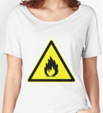 Fire Hazard Symbol Women's Relaxed Fit T-Shirt