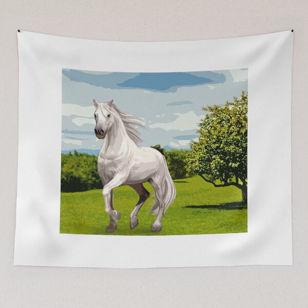 Item preview, White horse designed and sold by pjesusartrb.