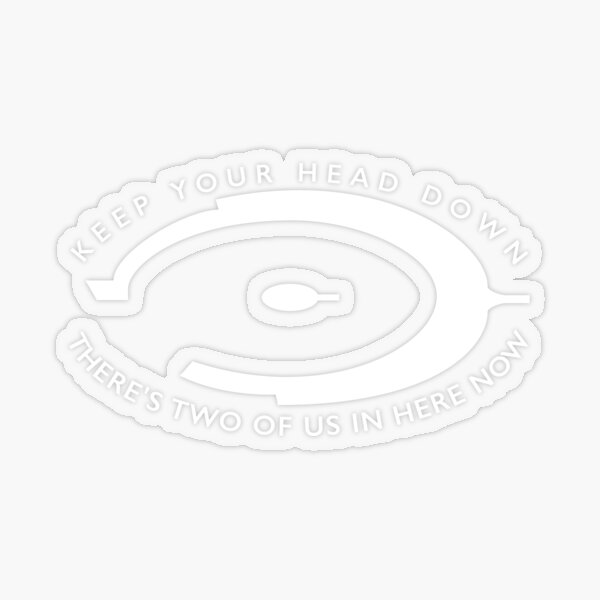 White Halo Combat Evolved Logo and Quote Transparent Sticker