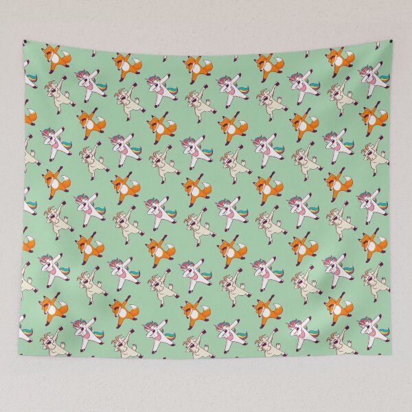 Item preview, Dabbin Unicorn, Fox & Goat Pattern Gift designed and sold by Patterntastic.