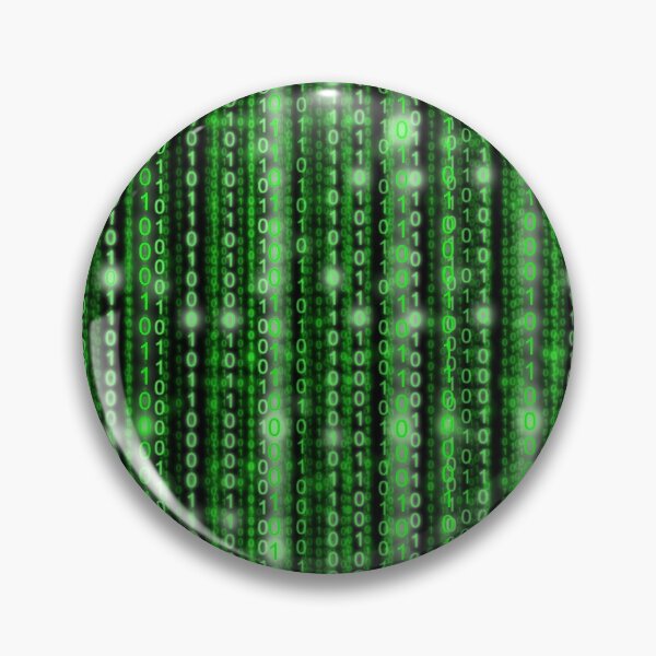 Item preview, Green digital binary stream rain designed and sold by NerdySherds.