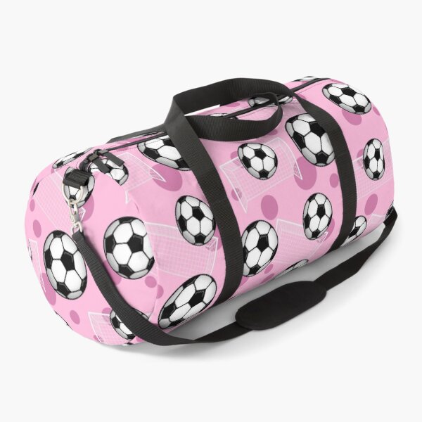 Soccer Ball and Goal Pink Pattern - Pink Soccer Duffle Bag