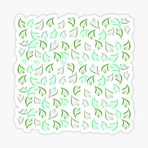 "green beautiful leaves" Sticker by medosab | Redbubble