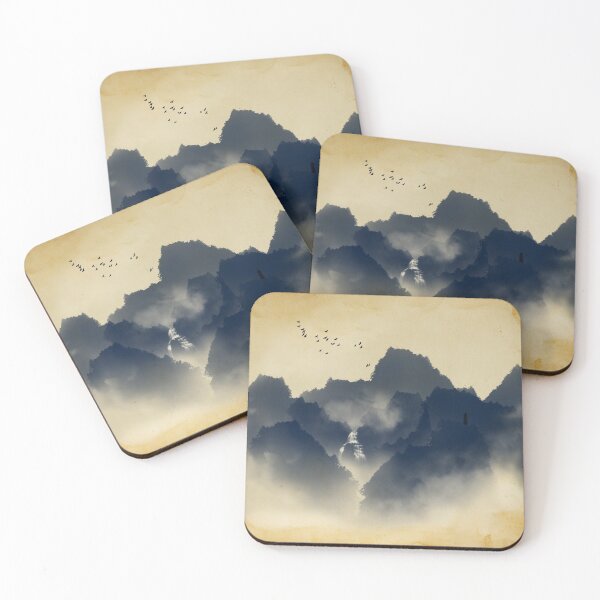 Item preview, Chinese Watercolor Landscape Vintage designed and sold by retrobox.