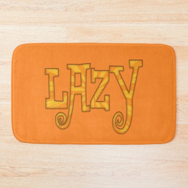 Item preview, Yellow-orange inscription "Lazy". The inscription in the style of a fairy tale. Concept illustration. designed and sold by SWAPBit.