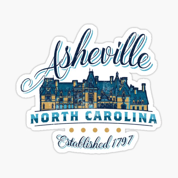 Asheville, NC Vintage Beer Label Design Sticker