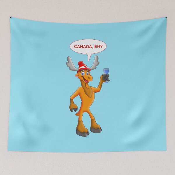 Item preview, Canada, eh? Funny moose with a toque designed and sold by AnnieLonghi.