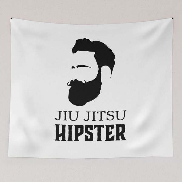 Item preview, Brazilian Jiu Jitsu (BJJ) Hipster, Funny Design designed and sold by Johnny Brabo BJJ Apparel.