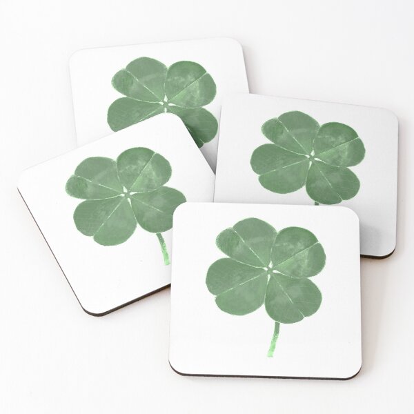 Item preview, Hand Drawn Lucky Four Leaf Clover designed and sold by CaitlinCerys.