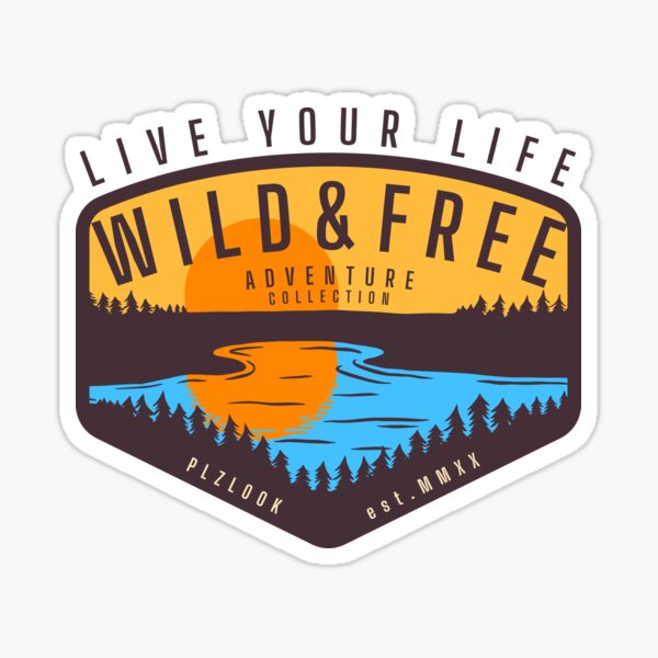 Adventure collection - sunset river Sticker