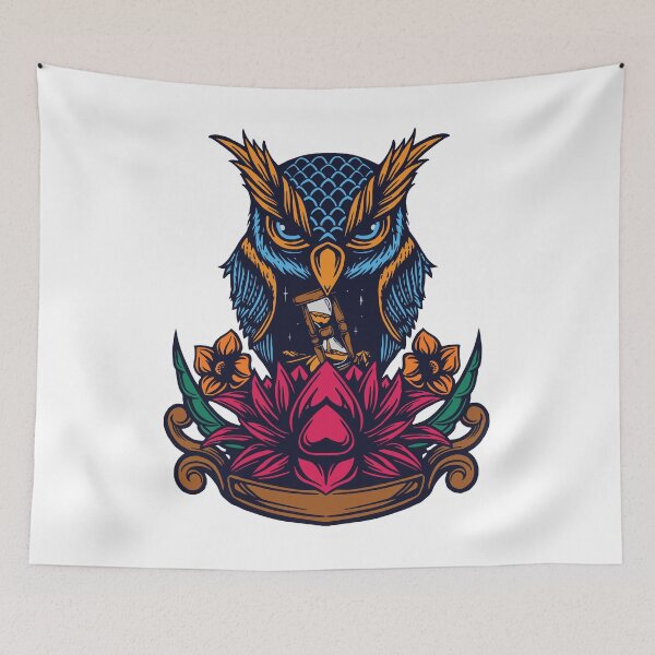 Item preview, Blue Owl On the Lotus designed and sold by JTS STORE.