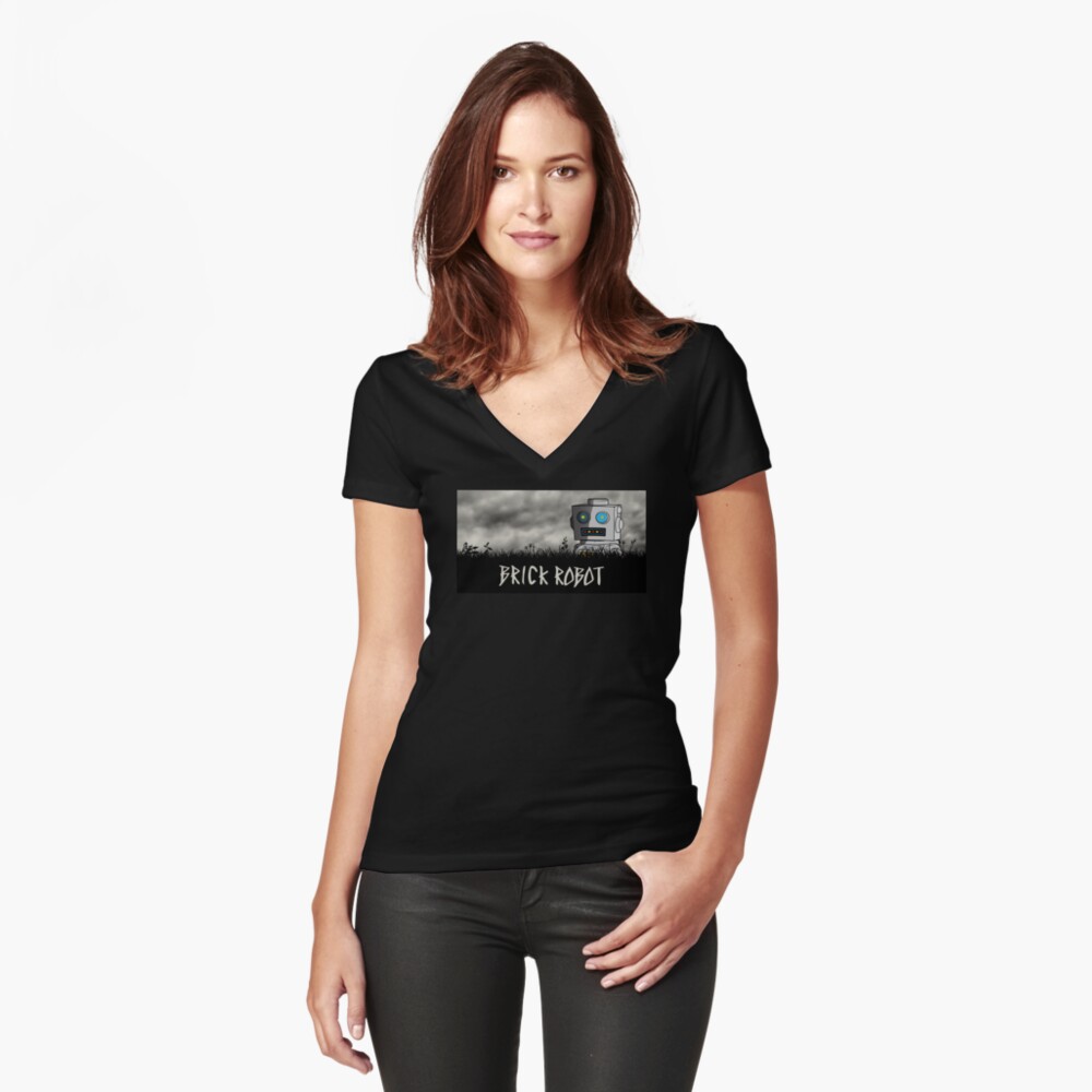 Item preview, Fitted V-Neck T-Shirt designed and sold by futuristicvlad.