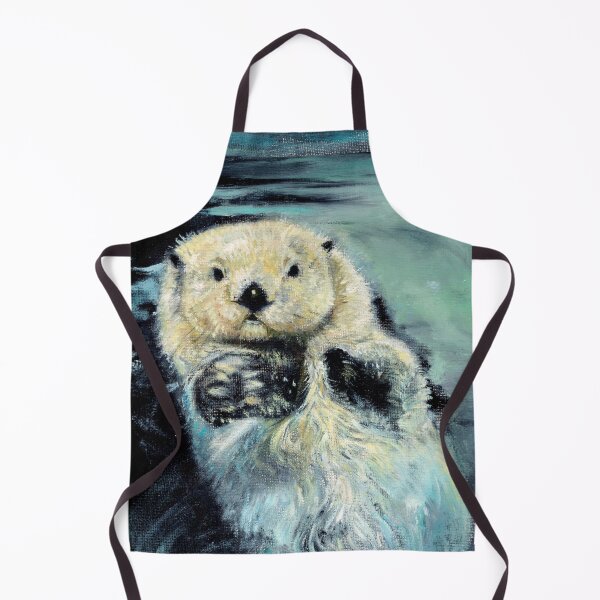 Item preview, Sea otter painting designed and sold by belettelepink.