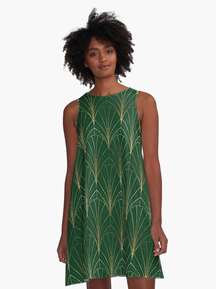 Green art deco dress hotsell