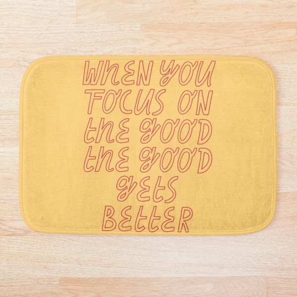 focus on the good lettering Bath Mat