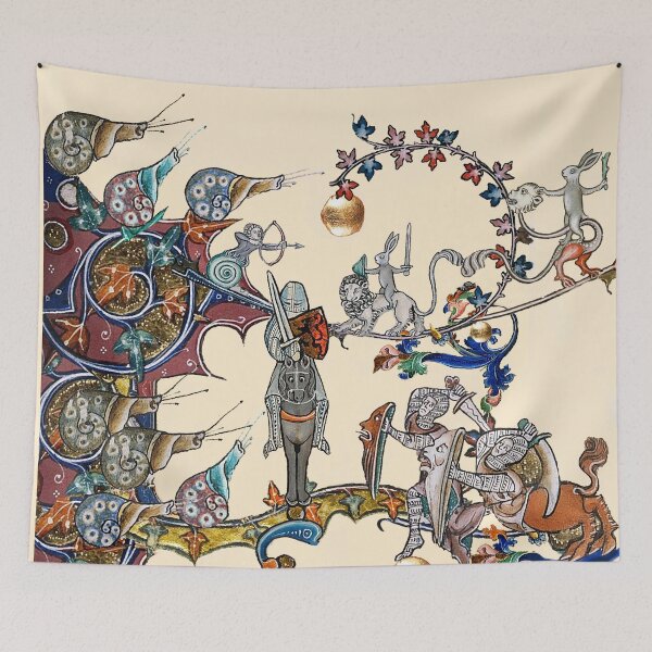 Item preview, WEIRD MEDIEVAL BESTIARY  WAR, KNIGHTS AND KILLER RABBITS FIGHTING WITH GIANT SNAILS designed and sold by BulganLumini.