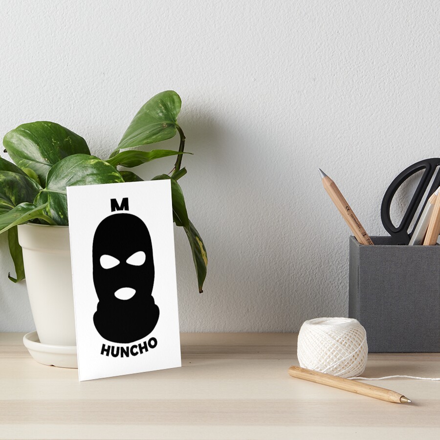 "M HUNCHO MASK" Art Board Print for Sale by mandemkings Redbubble