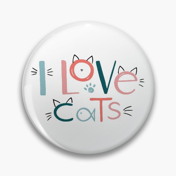 Item preview, I love cats lettering with cat ears designed and sold by gubanovanatalia.