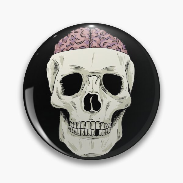 Item preview, Skull showing Brain designed and sold by blacksnowcomics.