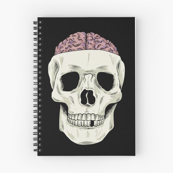 Item preview, Skull showing Brain designed and sold by blacksnowcomics.