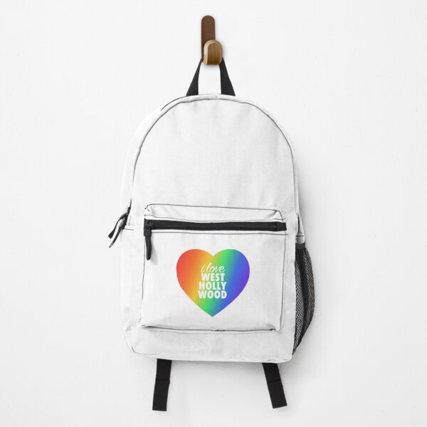 I Love West Hollywood Pride Rainbow Heart Backpack