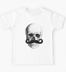 Skull With Mustache Kinder T-Shirt