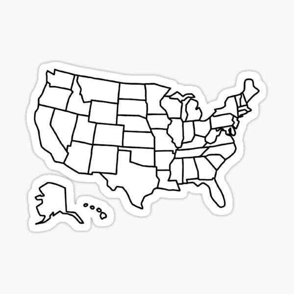 "USA Travel Map " Sticker for Sale by HaleyMade | Redbubble