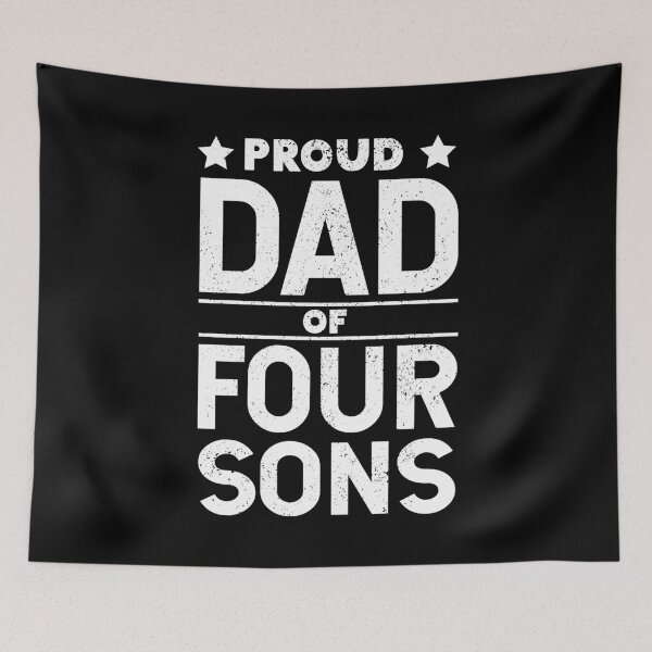 Item preview, Proud Dad of 4 Sons - For Dad of boys, boy dad designed and sold by LookFrog.