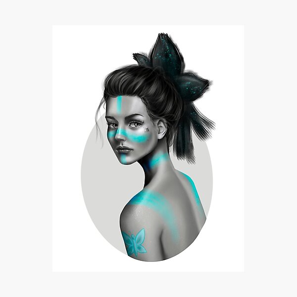 Blue Ballerina Photographic Print