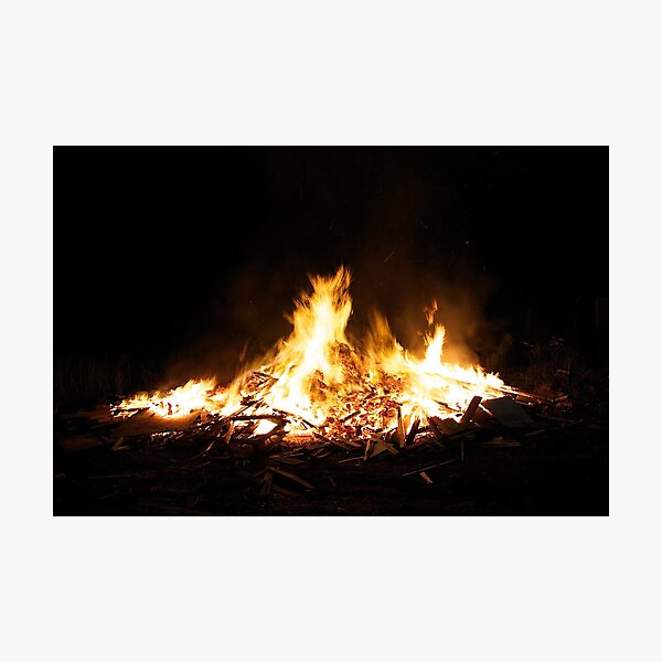 Roaring Bonfire Photographic Print