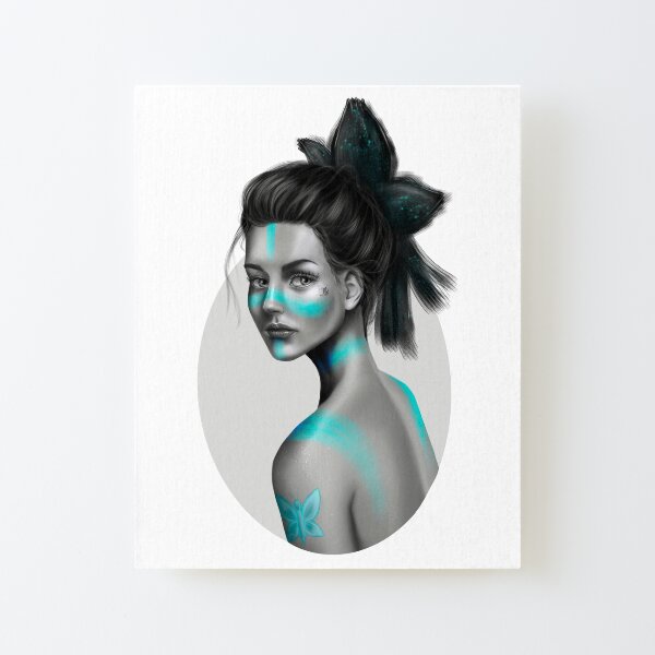 Blue Ballerina Canvas Mounted Print