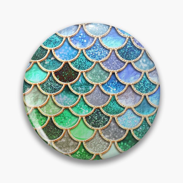 Item preview, Green Emerald And Blue Mermaid Scales designed and sold by MysticMarble.