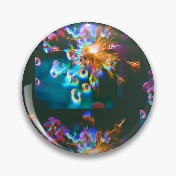 Item preview, Pink Orange Green Yellow Distorted Lens Flare Pattern on Dark Background designed and sold by simplysharon.
