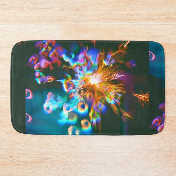 Item preview, Pink Orange Green Yellow Distorted Lens Flare Pattern on Dark Background designed and sold by simplysharon.