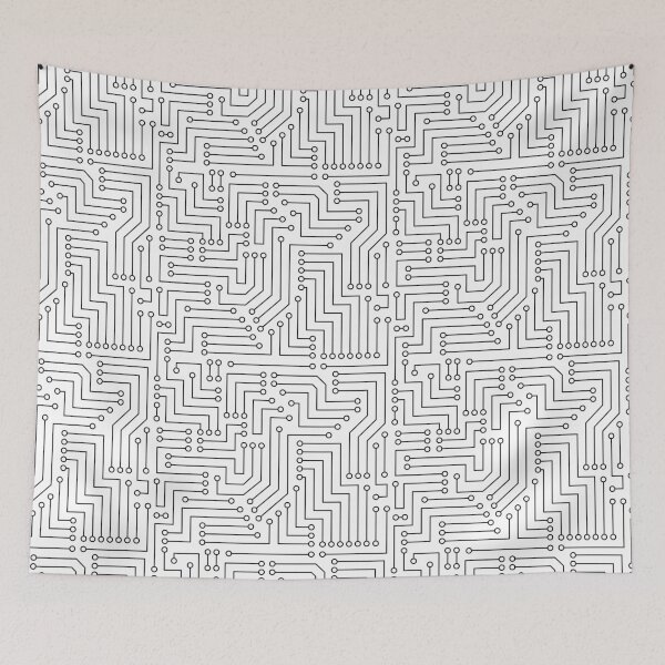 Item preview, Black And White Printed Circuit Board designed and sold by RsK_DeSiGn.