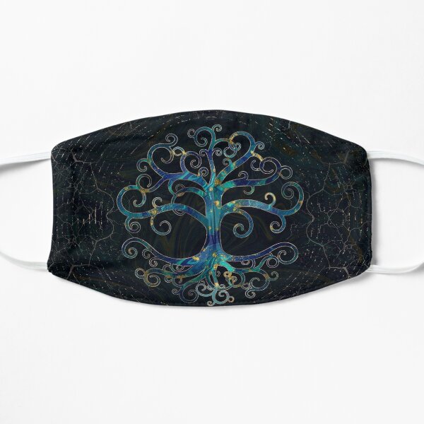 Tree of life Marble and Gold Flat Mask